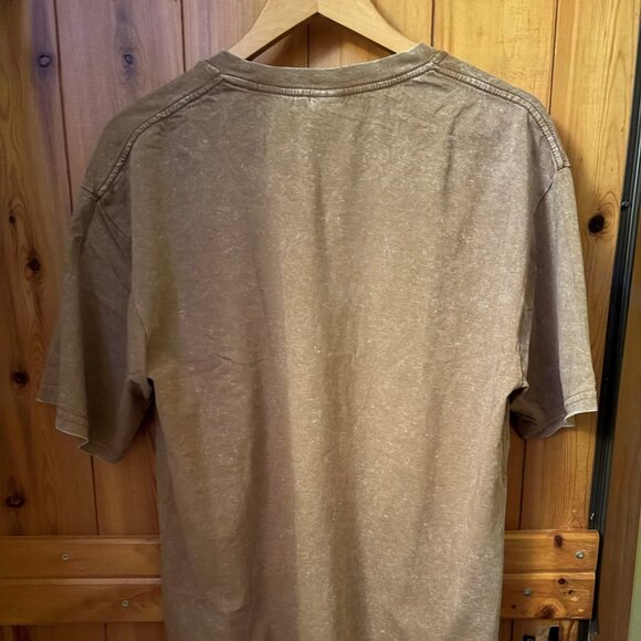 Distressed Washed Round Neck T-shirt, Size L - Picture 3 of 5